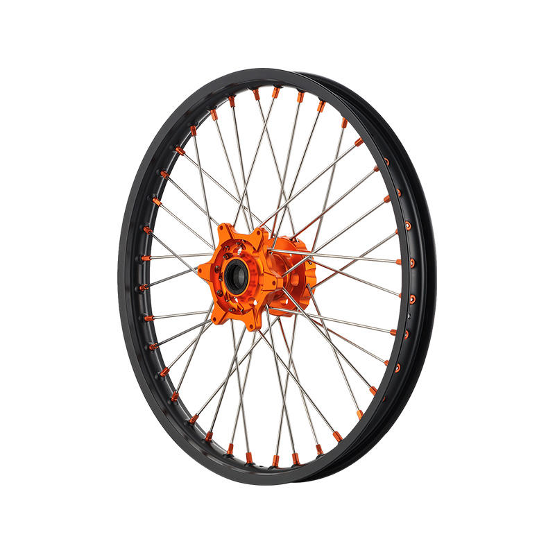 Off-road motorcycle spoke rim assembly front wheel