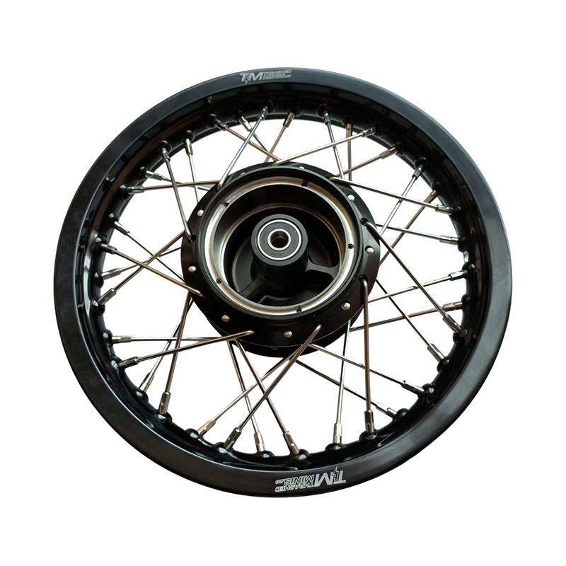 JSCM Chrome Small Mini Motocross Off-road Bike Wheel Set for Honda CRF 110